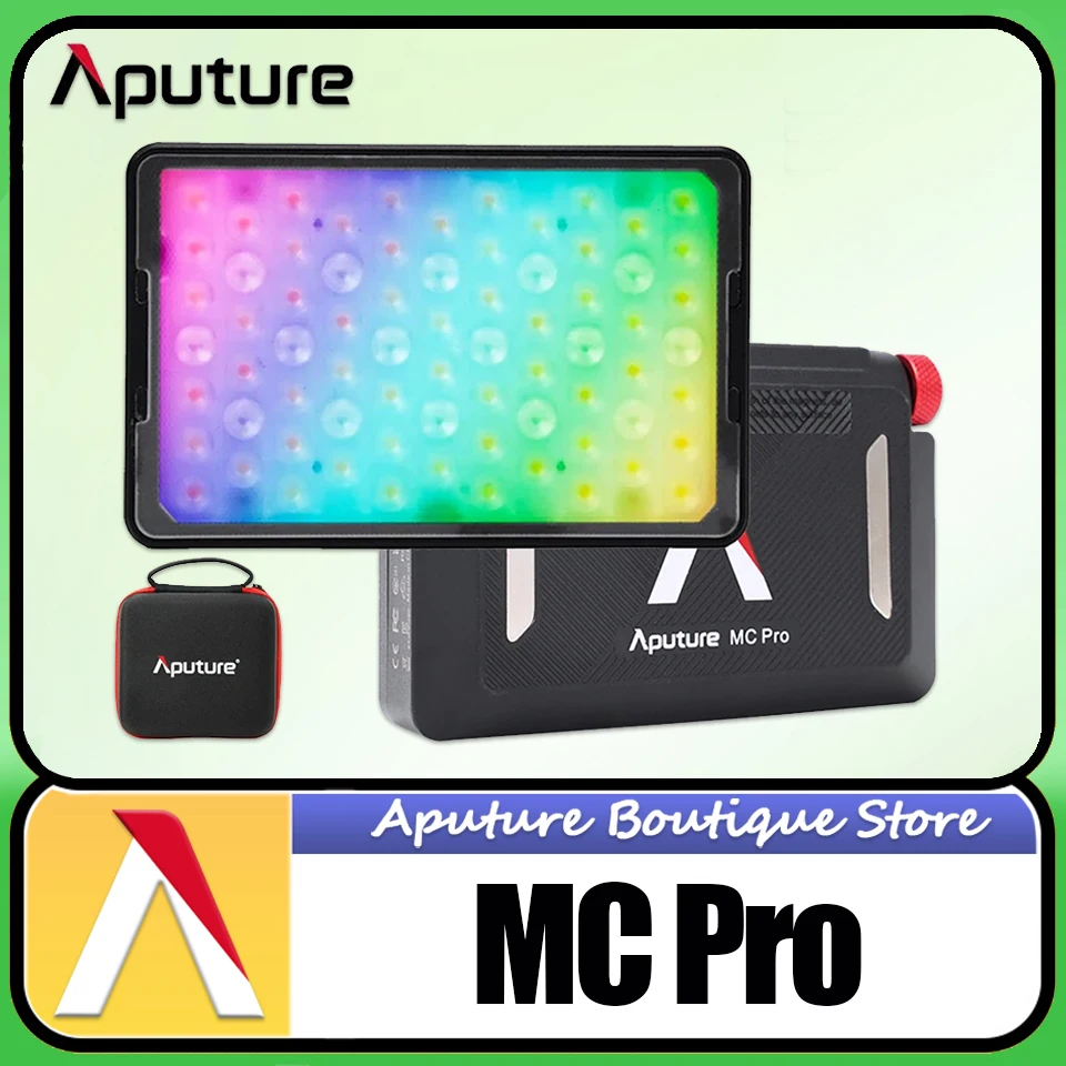 

Aputure MC Pro RGB LED Light Panel for Photography Video Light 2000K-10000K CRI 96 TLCI 96 IP65 with Magnetic Attraction