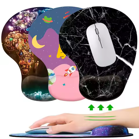 Soft Wrist Rest Mouse Pad Silicone Ergonomic Hand Support Non Slip Gaming Mice Mat Comfortable Mousepad For PC Laptop Computer