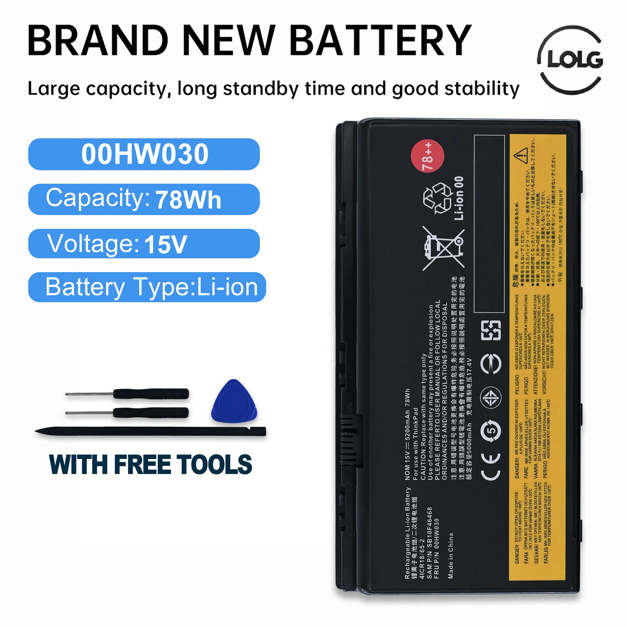 

Новая батарея для ноутбука LOLG 00HW030 01AV451 SB10F46468 для Lenovo ThinkPad P70 P71 20ER003QGE 20HK0003GE Mobile Workstation
