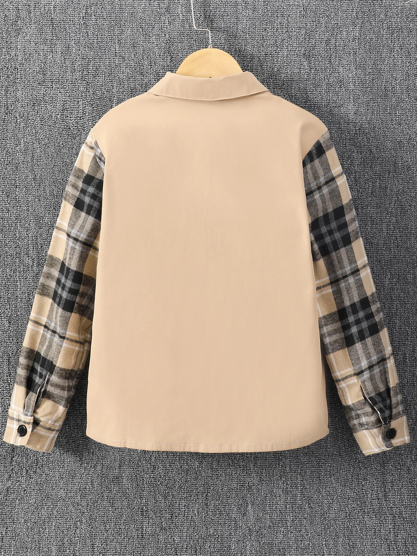 Boys' autumn and winter long sleeved casual checkered shirt