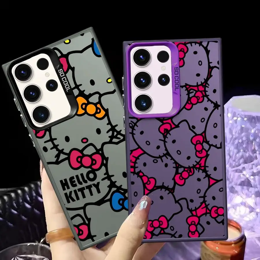 

Чехол для Samsung Galaxy S21 Note 20 Ultra S25 S22 S20 Plus S24 FE S23 S23, задняя крышка телефона, розовый кот, крутой