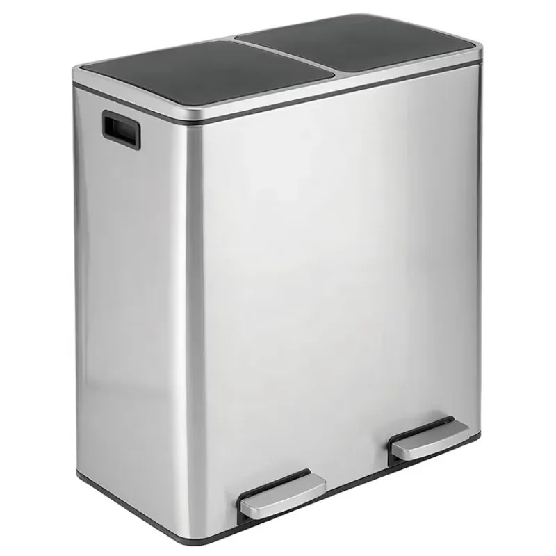 

compartment stepped trash can double trash can kitchen recycler combination removable liner bucket for household brush