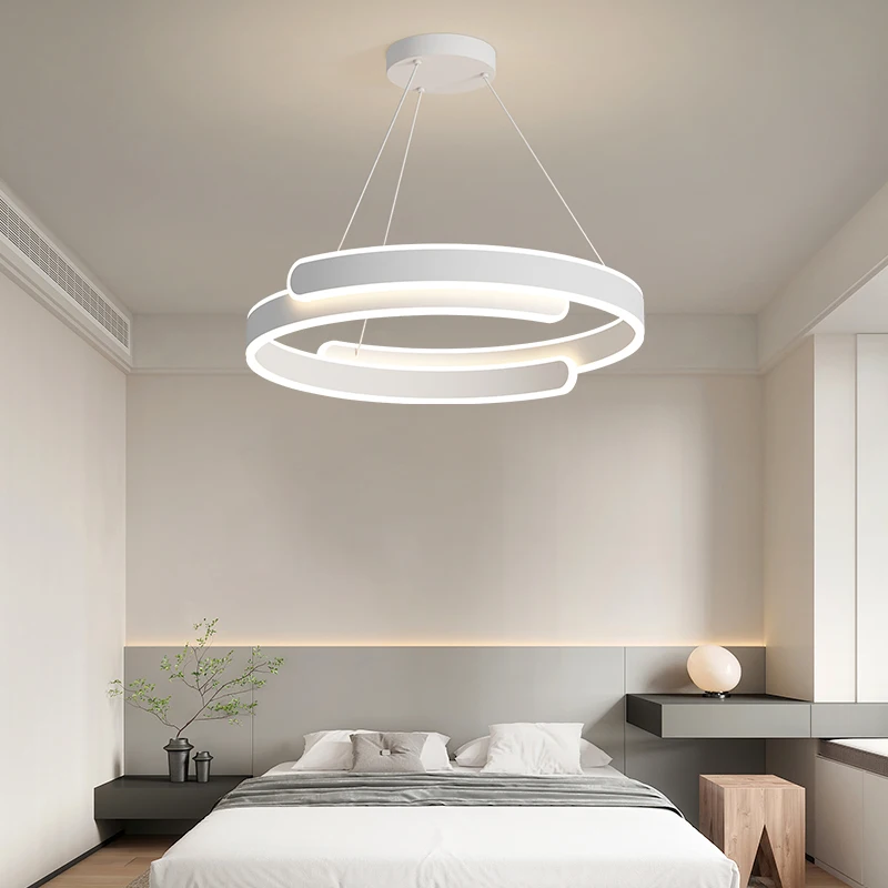 Lampe LED Suspendue au Design Nordique, Éclairage Simple et Créatif, Idéal pour une Salle à Manger, un Couloir, une Chambre à Coucher ou un Salon