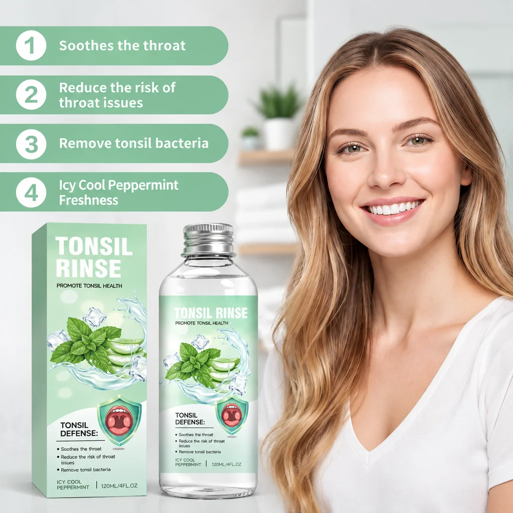 Refreshing Mint Mouthwash Remove Plaque Stains Enamel Safe No Sensitivity Fresh Breath Deep Cleaning Gentle Prevent Odor Breath