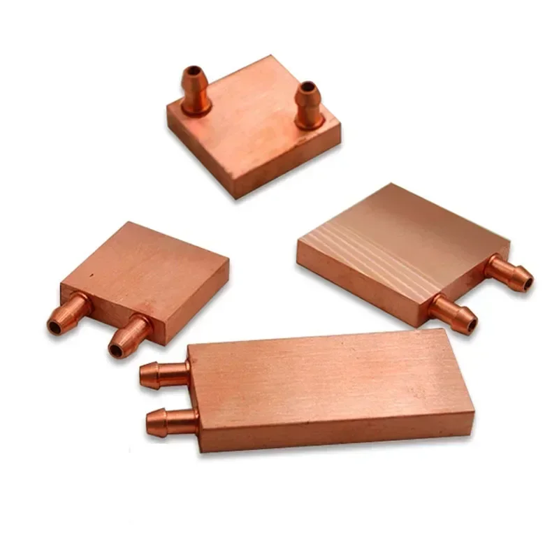 Copper CPU Water Cooling Block,Small Computer Notebook GPU Heat Exchanger Radiator DIY PC Liquid Cooler