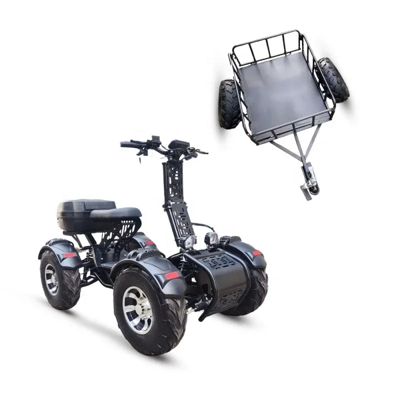 10000 watt foldable double suspension electric scooter adult four-wheel golf cart outdoor pit sports