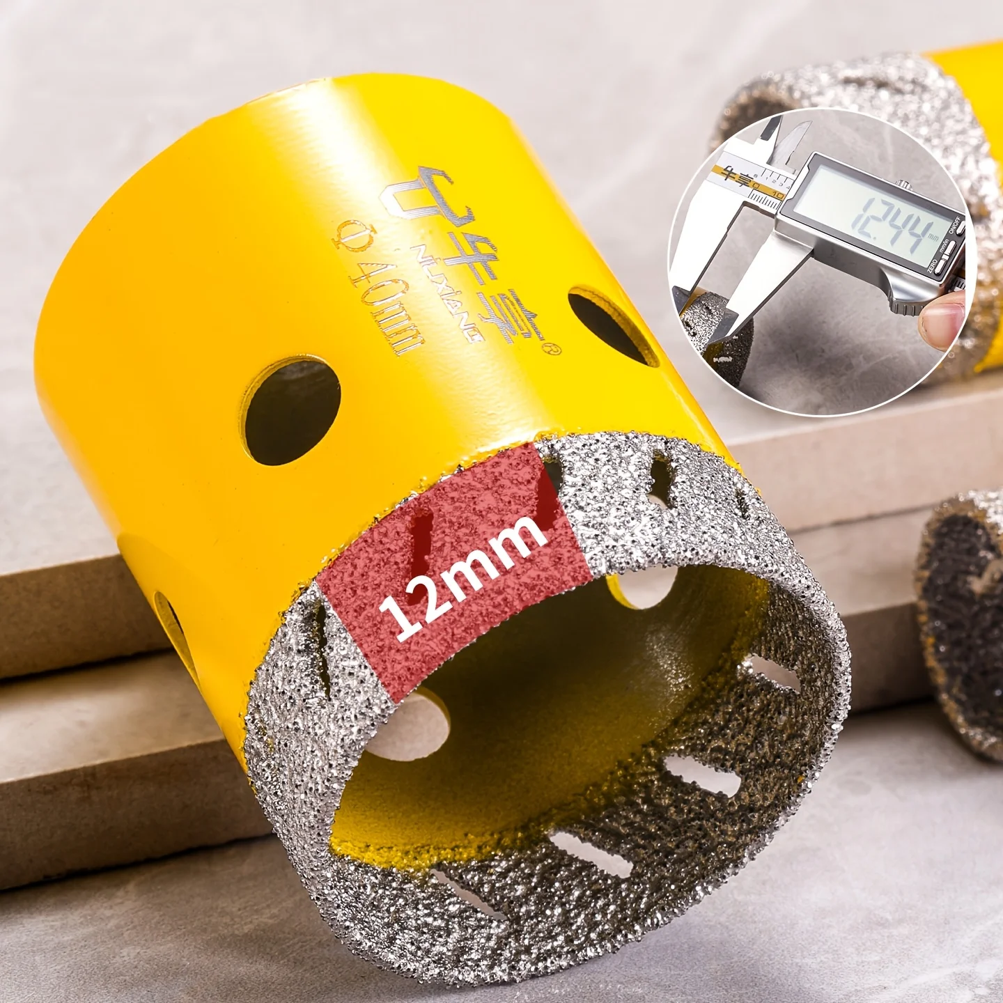 Diamond Drill Bit for Angle Grinder, Heavy Duty Tile Hole Saw for Stone Glass Quartz, Durable Masonry Hardware DIY Tools