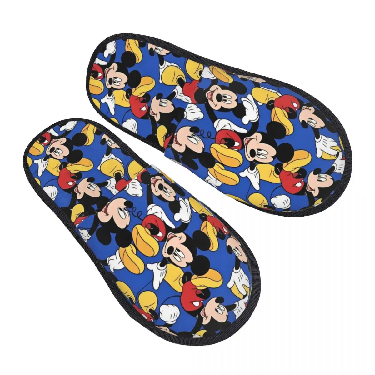 Mickey Mouse Indoor Slippers with Memory Foam Slipper Gift for Women Men House Shoes with Anti-Skid Sole