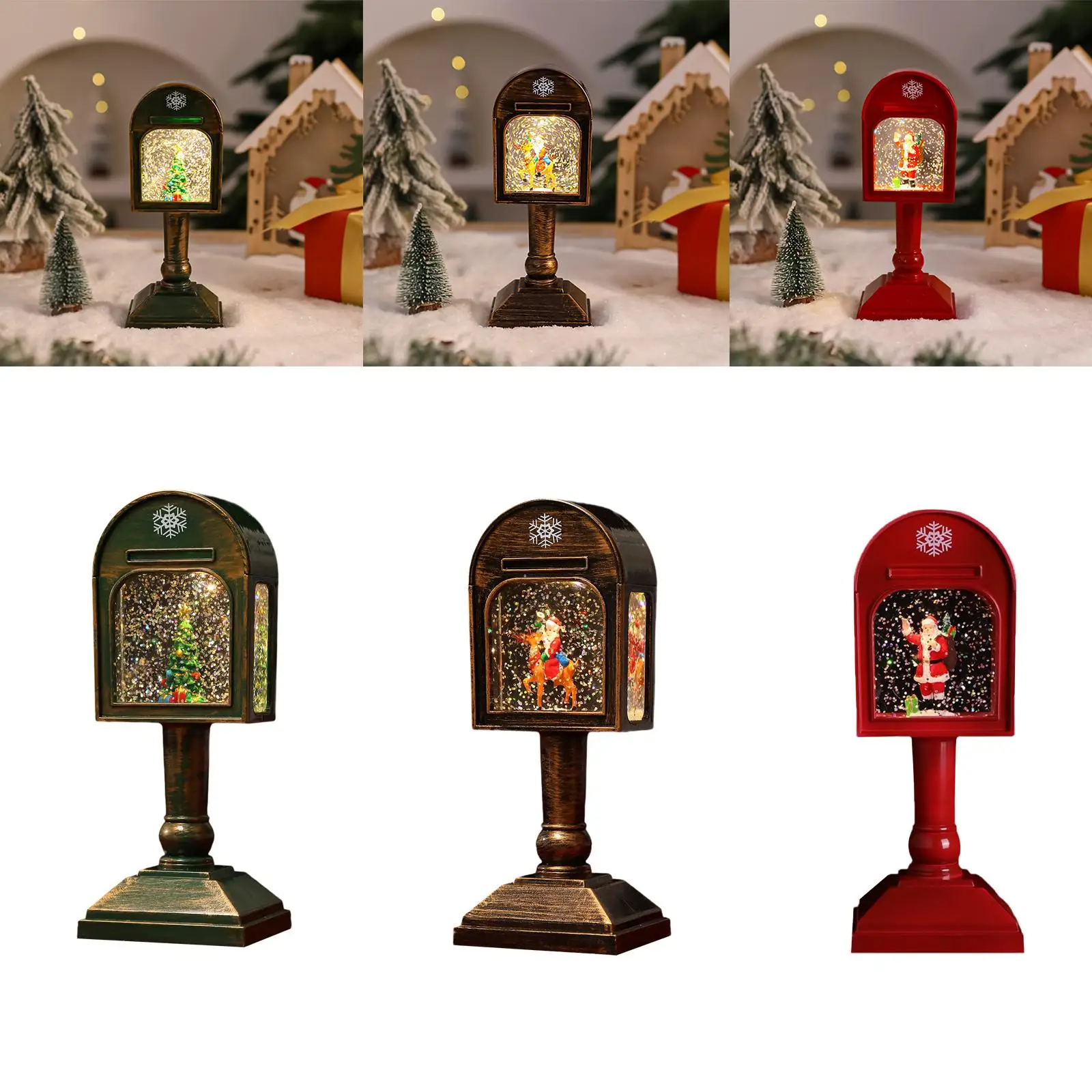 

Рождественский снежный шар, орнамент, романтическая атмосфера, подарки, блестящий водяной фонарь с 8 песнями для кафе, камина, домашнего стола, бара