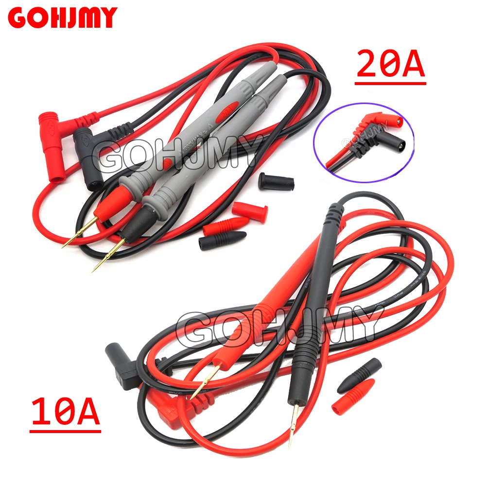 1 pair 1000V 20/10A Ammeter Test Lead Pen Multimeter Voltmeter Lead Probe Lead Pen Cable XL830L Digital Multimeter
