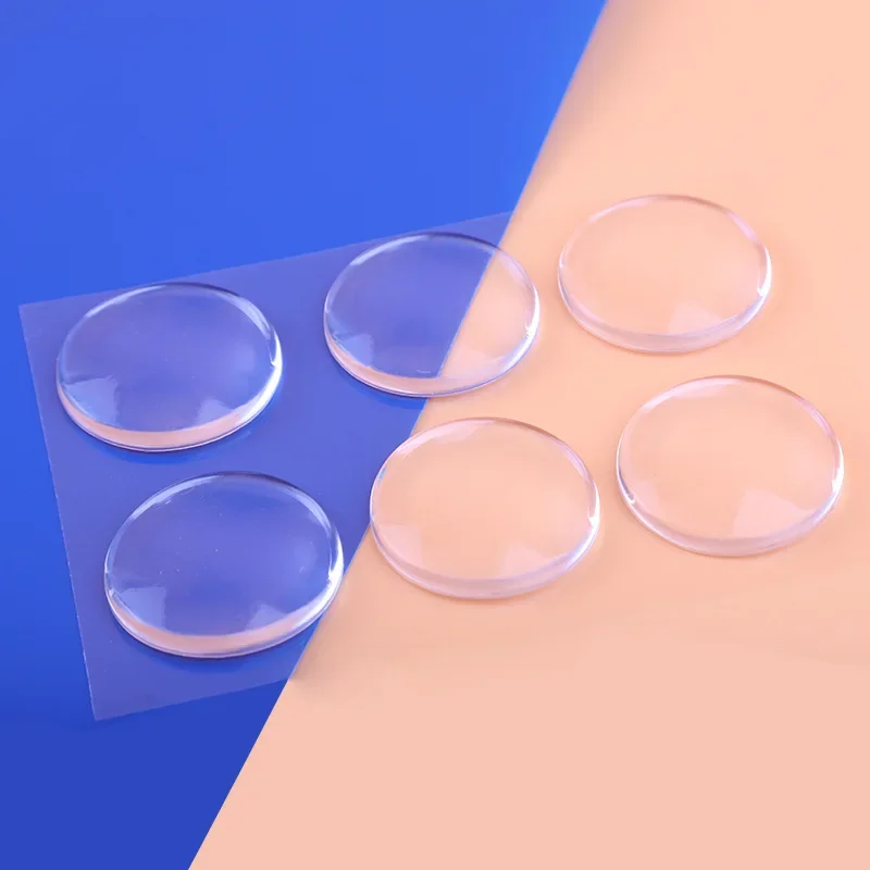 door knob wall shield Clear Soft Rubber Door Stopper door handle bumper Mute Stickers Wall Protector Muffler Pad Protective Plug