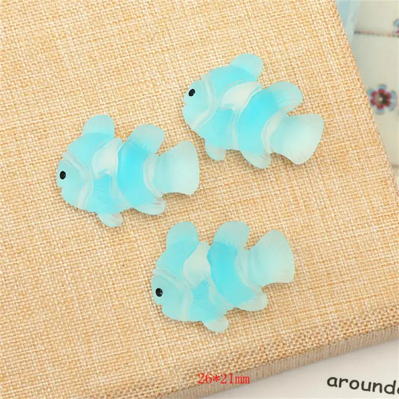 Fish Resin Patch Phone Case Decoration Patch Decorative Patch For Phone Case Ocean Series  Diy Resin Cartoon Stickers