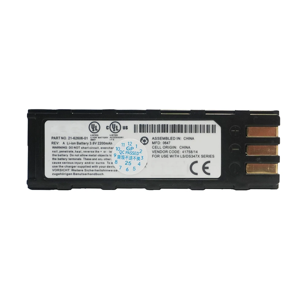 7XINbox NEW 21-62606-01 3.6V 2200mAh 7.92Wh Rechargeable Lithium Battery For Symbol LS3478 LS3578 DS3478 DS3578 Scanner