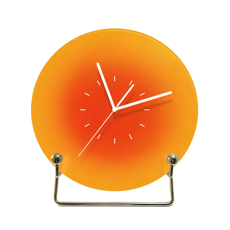 

Nordic sunset wall clock 2024 new Internet celebrity clock ins living room creative fashion decorative clock desktop pendulum