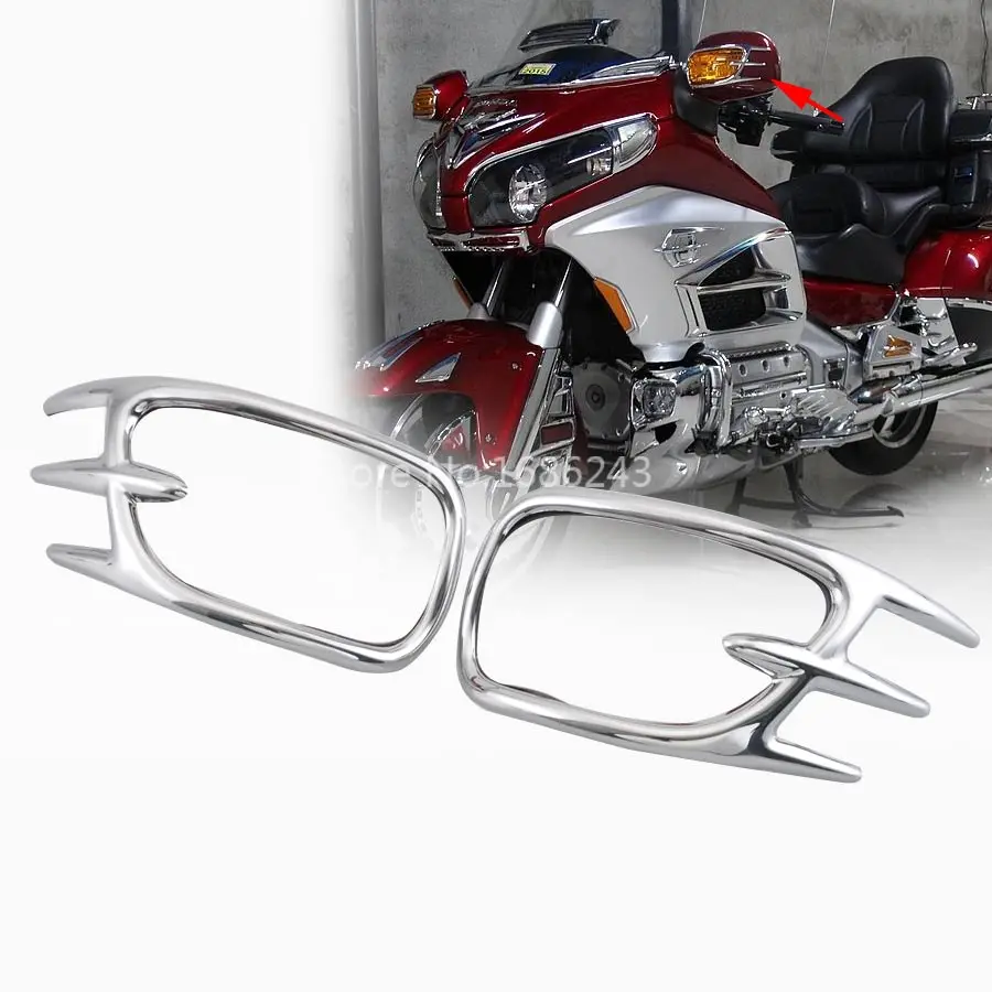 

Аксессуары для мотоциклов, боковое зеркало, задняя акцентная решетка, накладки из АБС-пластика, хром для Honda Goldwing 1800, золотое крыло GL1800 2001-11