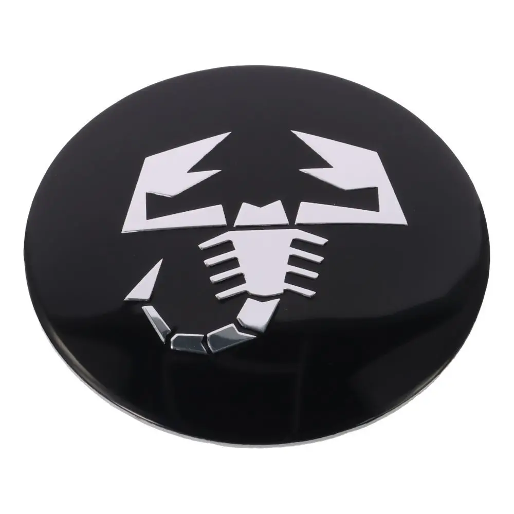 4pcs Round Scorpion Car Emblems Aluminum 2.2inch Car Decal Badge Stickers Black,Red Auto Wheel Caps Cover Car Emblem