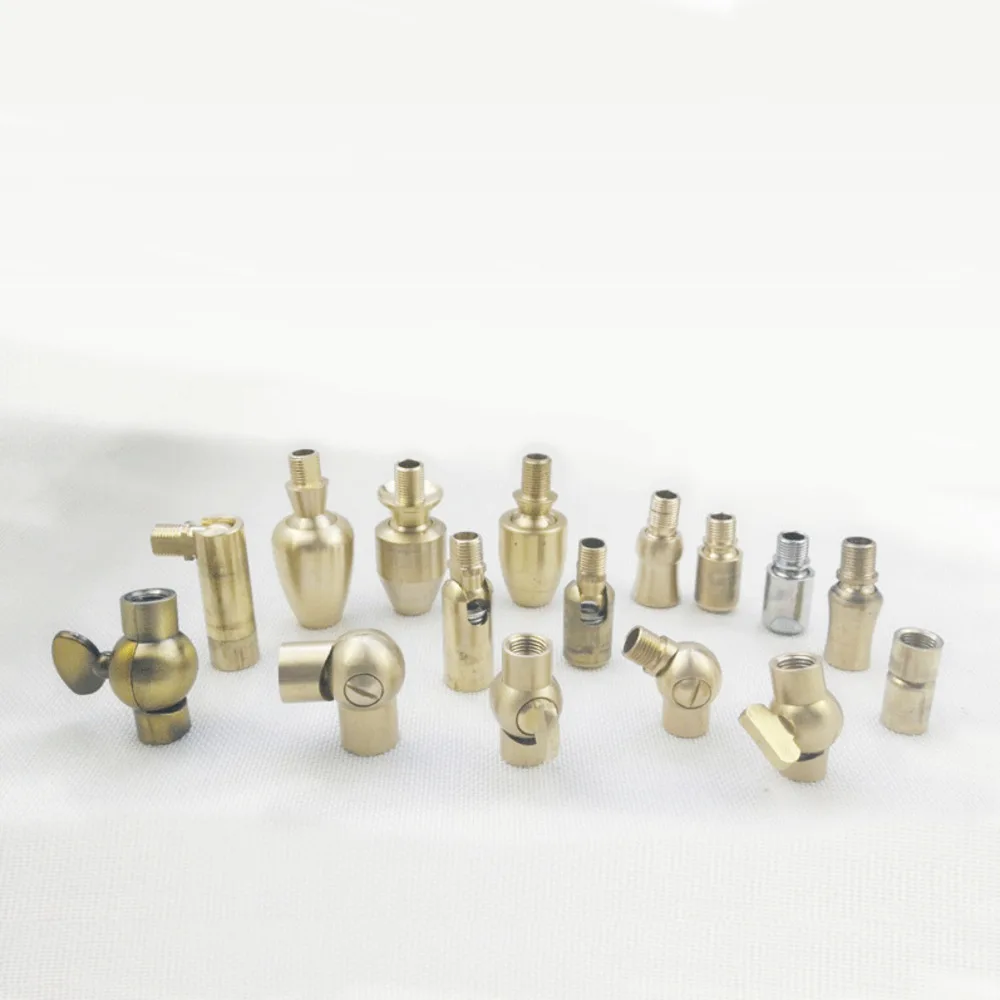 Iron Wall Lamp Universal Joint Shaking Iron Steering Head Table Wall Lamp Accessories Sand Nickel Universal Joint M10 Internal