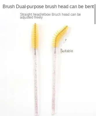 Spazzola per ciglia monouso in cristallo pettine 500 pz/pacco ciglia estensione mascara bacchette trucco strumento di bellezza professionale