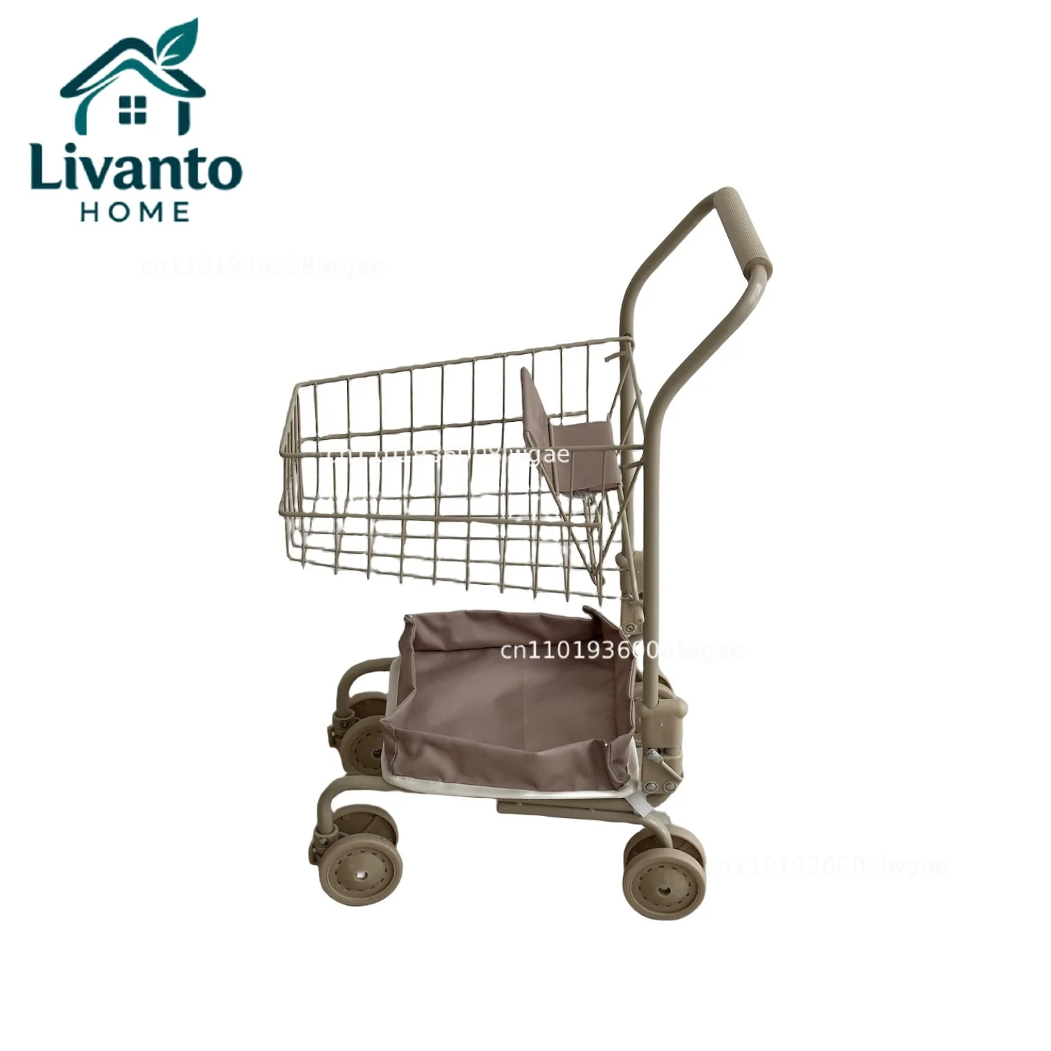 

Korean Ins Shopping Cart Toy Baby Stroller Children's Role-playing Family Supermarket Shopping Cart