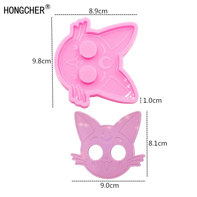 NewShiny animal cat keychain self defense tool silicone mold pendant jewelry silicone mold handmade diy kitchen cake baking tool