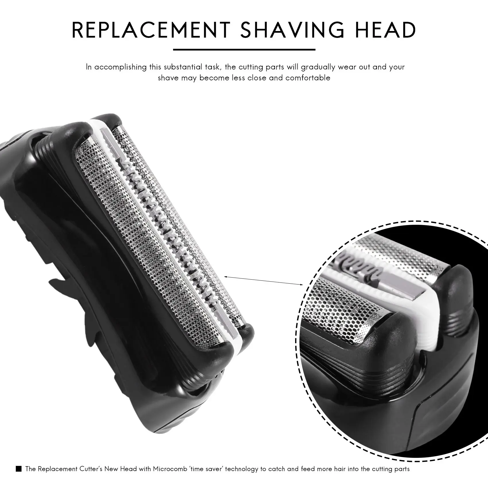 Replacement Shaving Head for Braun 32B Series 301S 310S 320S 330S Cutter Replacement Head