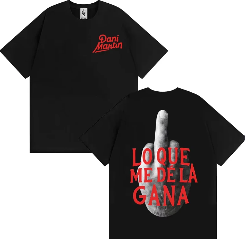 Camiseta de Moda Dani Martín Concierto 25 Anos, Merch do Álbum, T-shirt Unissex, Estilo Hip Hop, Streetwear, Camiseta de Algodão Confortável