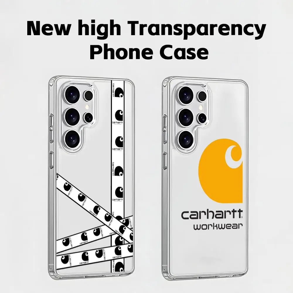 Famous brand C-carharttsES Phone Case Transparent Phone Case For Samsung S25 S24 S23 S22 S21 S20 Plus Ultra
