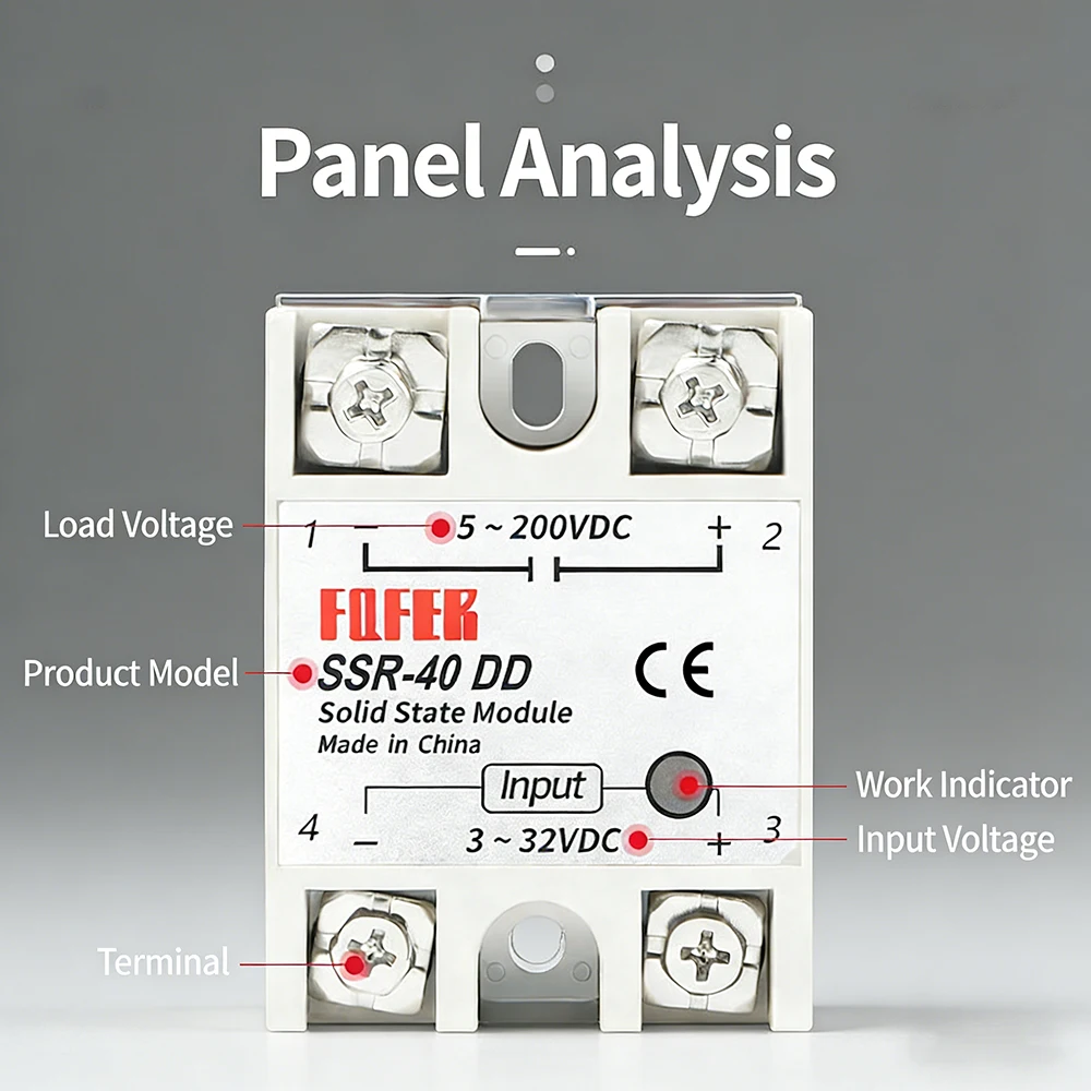1pcs Single Phase Solid State Relay 220V SSR 10A 25A 40A 60A 80A 100A DC To AC AC To AC DC To DC Industrial SSR Relay  Module