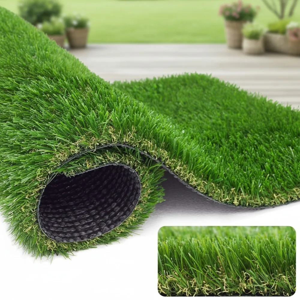 

1.38" Artificial Turf Grass 4x6FT Realistic High-Density Pet-Friendly Indoor Outdoor Lawn Carpet