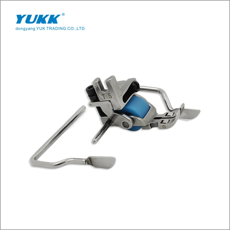 

Three-Roller Five-In-One Multi-Purpose T5 Presser Foot Flat Car with Left Right Unilateral Edge Pulley for Apparel Machine Parts