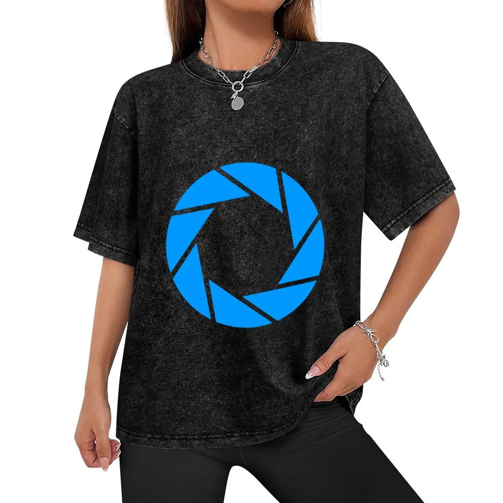 Aperture Science Logo T-Shirt Blouse basketball graphic tees cute tops vintage t shirts men t shirt