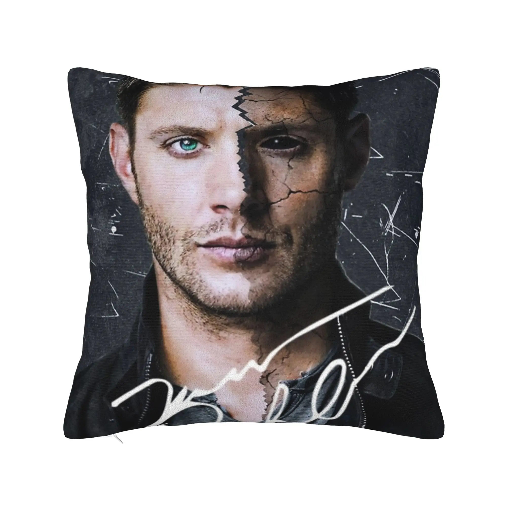 Supernatural Dean Winchester Pillowcase Printing Polyester Cushion Cover Decoration  Pillow Case Cover Seater Zipper 45*45cm