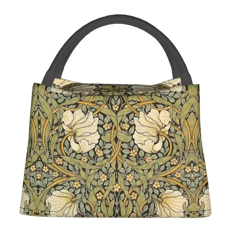 William Morris Pimpernel Insulated Lunch Bag for Outdoor Picnic Floral Textile Pattern Resuable Cooler Thermal Lunch Box Women