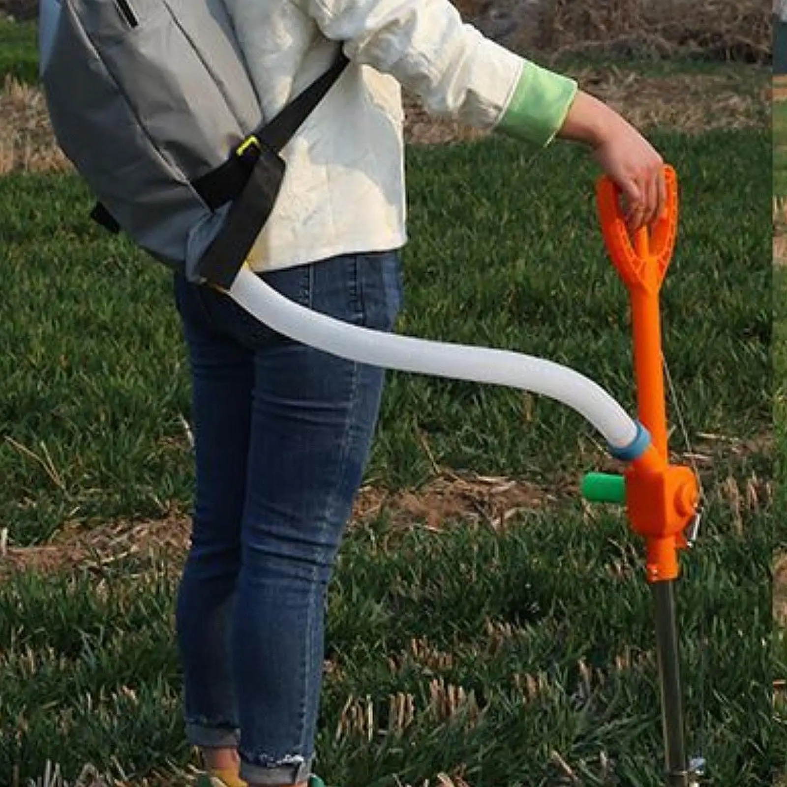 Manual Fertilizer Spreader Topdressing Device for Corn Bag Not Included