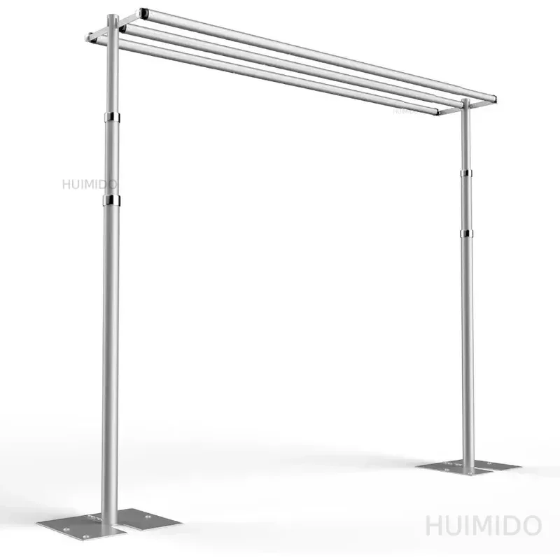 Heavy Duty 10x10Ft Three Crossbar Pipe and Drape Stand Kit, Adjustable Metal Frame for Barop
