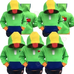 2024 Hot Selling Boys Girls 3D Thin Hoodie Hoodie Cartoon Leon Game Hoodie Birthday Gift