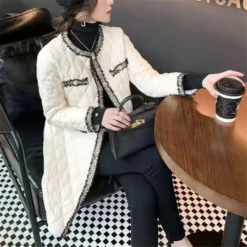 LadiesNew مزاجه السيدات بلون صغير العطر القطن وسادة مبطنة معطف المرأة الشتاء ضوء القطن مبطن زر معطف