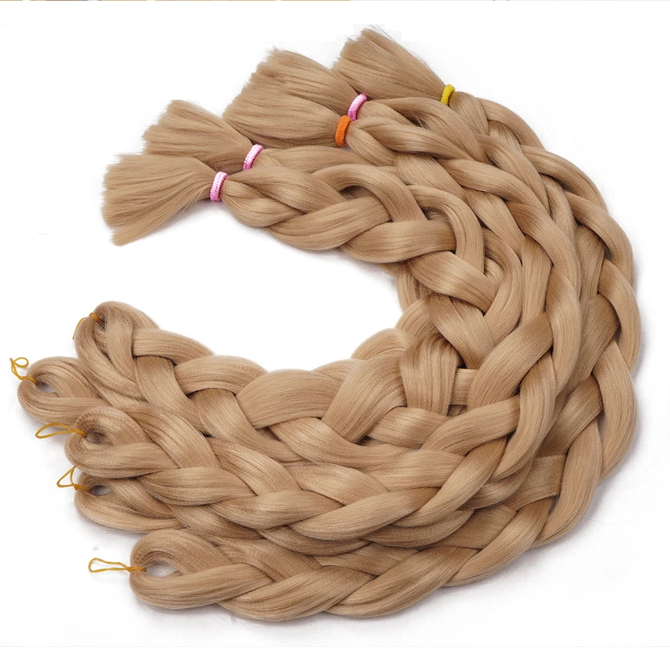 82 Inch Jumbo Braiding Hair Synthetic Xpression Braid Crochet Hair Extensions 165g  Pre Stretched Braid Wholesale For Women image 4