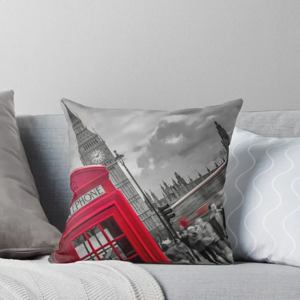 

Telephone Booth in London Throw Pillow Decorative pillowcase Christmas Pillows covers for pillows pillow