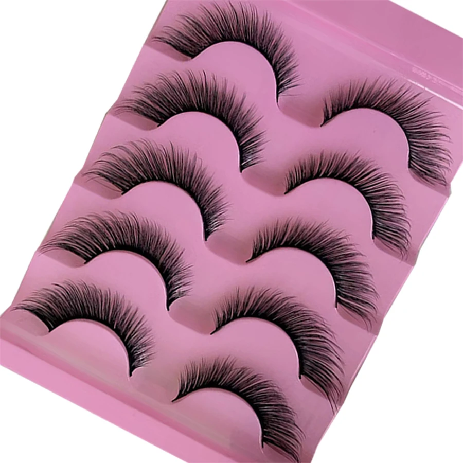 キツネの目、3D ふわふわの猫の目、完全に裸の尾、0.63 インチのつけまつげを備えた自然なつけまつげ 5 組