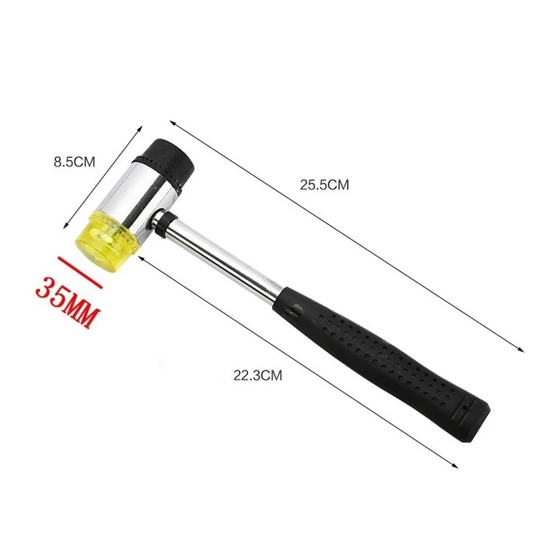 35Mm 2 Mặt Tập Búa Cao Su Đa Năng Kính Cửa Sổ Hạt Búa Nylon Đầu Cao Su Mallet