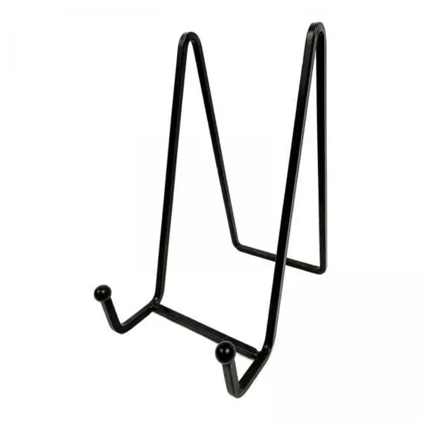 Iron Display Stand Space Saving Metal Shelf Decorative Plate Holder Photo Book Easel for Home and Office