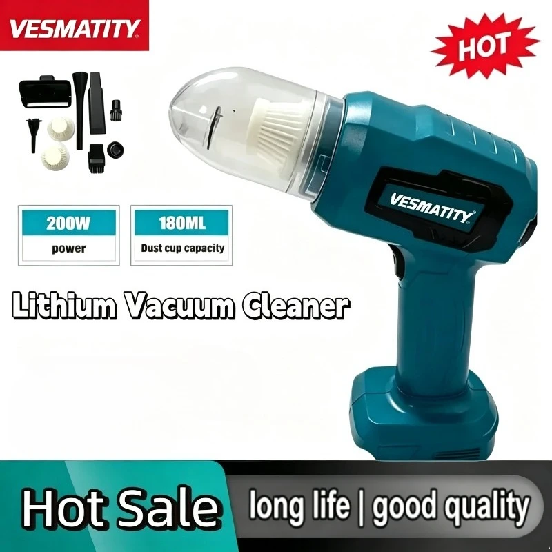 Multifunctional Rechargeable Mini Vacuum Cleaner Wireless Handheld Dust Collecting Tool For Car Home Daily Use for 18V battery.