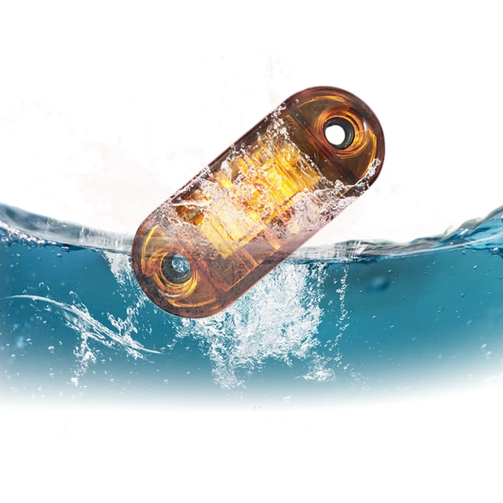 

10 шт., боковые фонари для грузовиков, сигнальные огни для прицепа, светодиодные боковые габаритные фонари, 12-24 В, водонепроницаемые сигнальные огни для прицепа