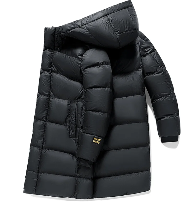 جاكيت رجالي أسود ذهبي متوسط طويل من القطن مع مخمل ، مقاوم للرياح ، سميك ، علامة تجارية عصرية ، زوجان ، شتاء ، #4