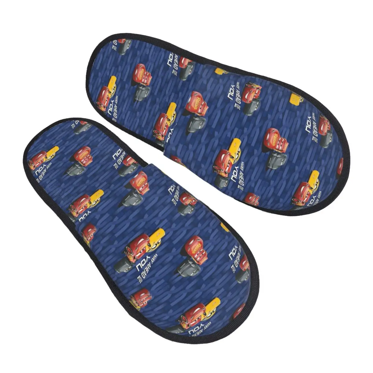 Lightning Mcqueen And Sally Car Slippers Anti Slip Soft Memory Foam Cotton Slippers Living Room