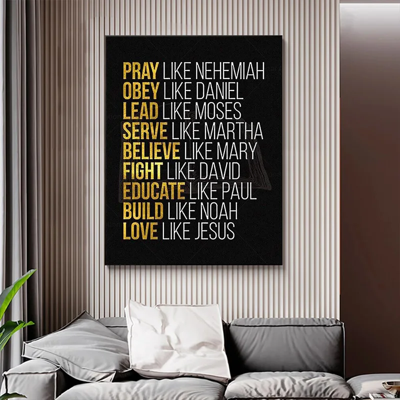 Bible Wall Art Christian Poster Canvas Paintings And Print for Inspiring Encouraging Mento Home Studio Office Decor Frameless