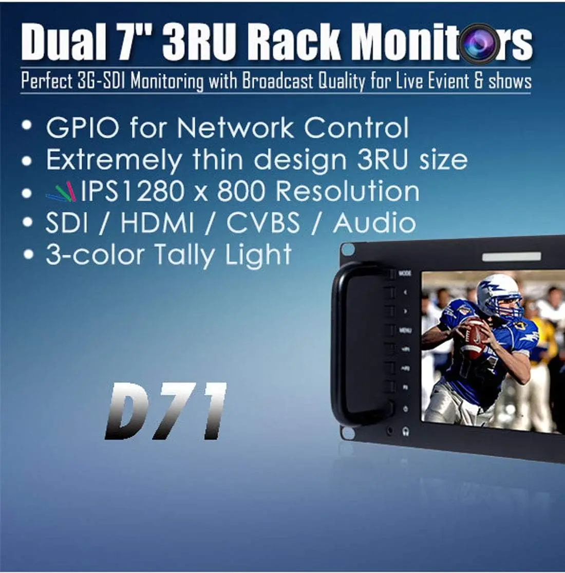 FEELWORLD D71 Plus Rack Mount Dual 7