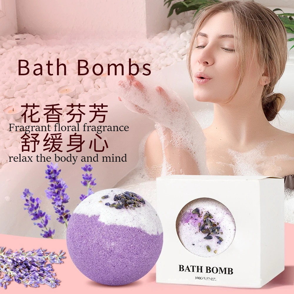 Dried flower bath salt ball bubble bath balls long-lasting fragrance deep cleansing moisturizing&hydrating improving rough skin