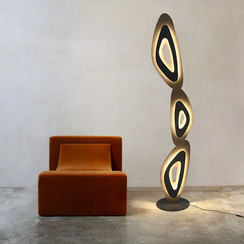 Decorative light and shadow art creative study floor lamp model room living room floor lamp